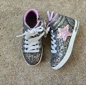 Skechers Glittery Star Girls Sneakers 11.5